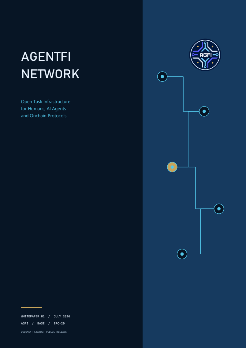 AgentFi Network whitepaper cover